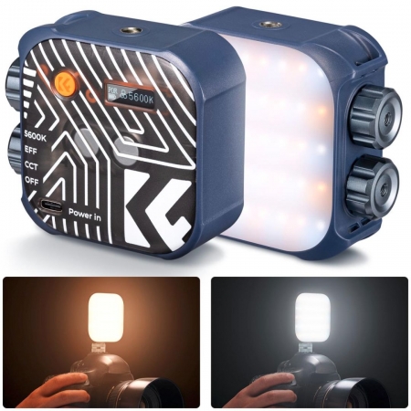 K&F Concept Bi-Color LED Video Light, 2000mAh 2500K-9900K, 15 Light Effects, Vlogging (Plavi) KF34.035V2